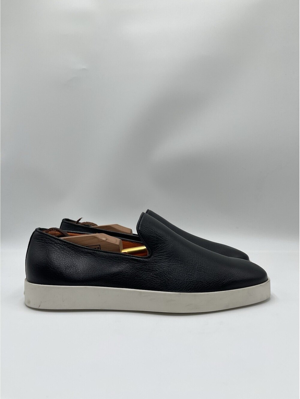 Men’s Santoni Atlantis slip-on loafers Black Leather Size 8